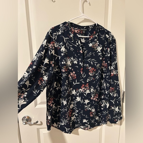 Hilary Radley Blue Floral Blouse - Picture 7 of 9